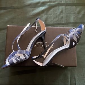 Talbots Majolica Blue Patten Leather Getty 4-W Size 6W